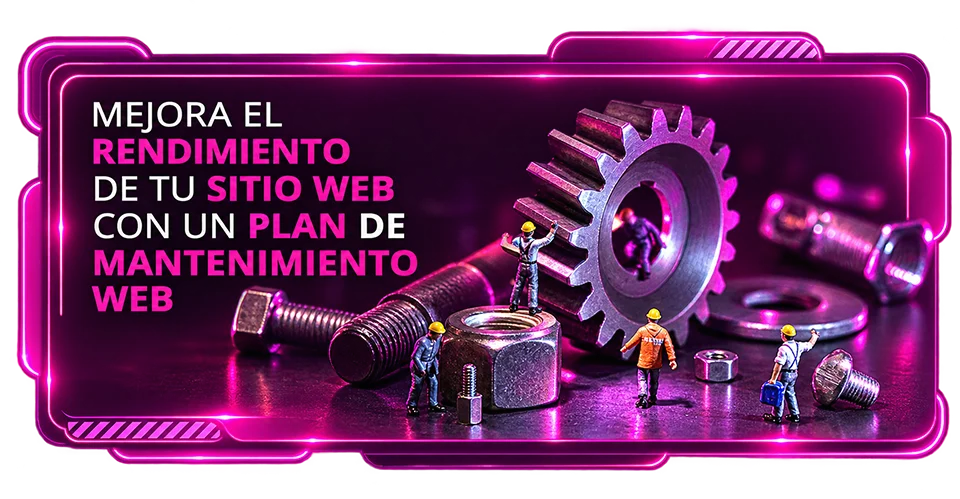 planes-mantenimiento-web-puerto-rico-rendimiento-sitio-web-engranaje Planes de mantenimiento web en Puerto Rico para mejorar el rendimiento del sitio, con engranaje, tornillos y trabajadores técnicos.